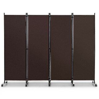 Costway 4-Πάνελ Πτυσσόμενο Διαχωριστικό Χώρου με Ρόδες και Μεταλλι... Costway 4-Πάνελ Πτυσσόμενο Διαχωριστικό Χώρου με Ρόδες και Μεταλλι...