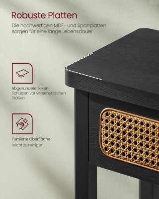 Τραπέζι Κονσόλα VASAGLE, Μποέμ Στυλ, Μαύρο Ash Τραπέζι Κονσόλα VASAGLE, Μποέμ Στυλ, Μαύρο Ash