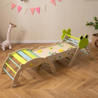 Costway Τρίγωνο Αναρρίχησης με Κάμψη & Τσουλήθρα  59,5 x  55 x  190...