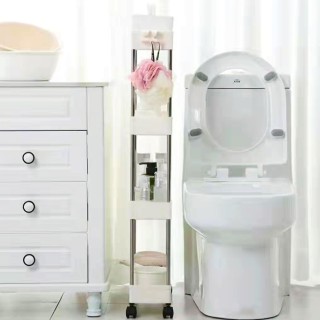 BAKAJI Πολυλειτουργικό Καρότσι Αποθήκευσης με 4 Ράφια 40 x 13 x 85 ... BAKAJI Πολυλειτουργικό Καρότσι Αποθήκευσης με 4 Ράφια 40 x 13 x 85 ...