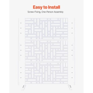 VEVOR Μεταλλικό Πάνελ Ιδιωτικότητας 47 x 76 Λευκό Εξωτερικού Χώρου ...