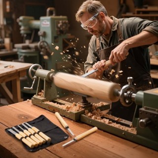 VEVOR Σετ Ξυλογλυπτικών Εργαλείων 8ΤΜΧ με Λεπίδες Ατσαλιού για Τόρν...