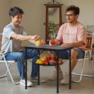 VEVOR Πτυσσόμενο Φορητό Τραπέζι Κάμπινγκ Αλουμινίου 60cm για Εσωτερ...
