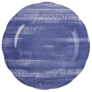 Villa DEste Σετ 6τμχ Επίπεδο πιάτο από πορσελάνη με κυματιστό μπλε... Villa DEste Σετ 6τμχ Επίπεδο πιάτο από πορσελάνη με κυματιστό μπλε...