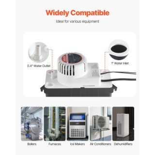 VEVOR Αντλία Συμπυκνωμάτων Αυτόματη 1/50 HP 65GPH ZBJZYPSB60W10SEO5...