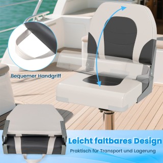 Costway Σετ 2 Πτυσσόμενες Καρέκλες Βάρκας με Χαμηλή Πλάτη NP12113GR