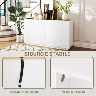 HOMCOM Μοντέρνα Κρεντέντζα με Ντουλάπια 2 Πόρτες, Απαλή Κλείσιμο κ... HOMCOM Μοντέρνα Κρεντέντζα με Ντουλάπια 2 Πόρτες, Απαλή Κλείσιμο κ...