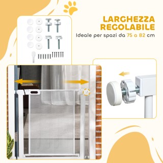 PawHut Ρυθμιζόμενη Πόρτα Ασφαλείας για Σκύλους με Αυτόματο Κλείσιμο...