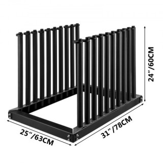 Ράφι Παρμπρίζ VEVOR 9 Θέσεων για Φορτηγό, Χάλυβας, 24 Ύψος, με PVC ...