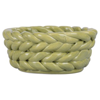 Villa DEste  Σετ 4 τμχ Πολυχρηστικό καλάθι από κεραμικό σε πράσινο ...