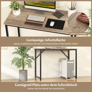 Costway  Πολυλειτουργικό Γραφείο Υπολογιστή με Μεταλλικό Σκελετό κα...