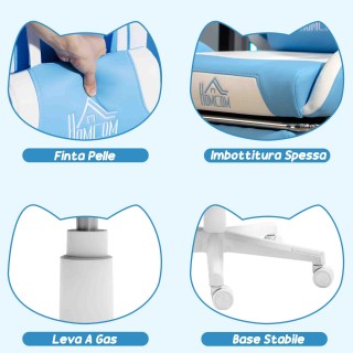 HOMCOM Καρέκλα Gaming Ανακλινόμενη με Υποπόδιο και Μαξιλάρια, από Σ... HOMCOM Καρέκλα Gaming Ανακλινόμενη με Υποπόδιο και Μαξιλάρια, από Σ...