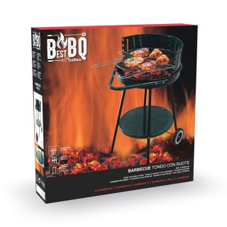 Galileo Ψησταριά με κάρβουνο με τροχούς από ανθρακούχο χάλυβα, επιχ...