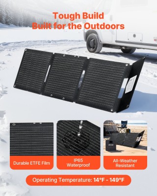 VEVOR 30W Αναδιπλούμενος Φορτιστής Ηλιακής Ενέργειας, Ultra-Light μ...