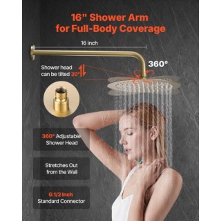 VEVOR Σετ Βρύσης Ντους με Στρογγυλή Κεφαλή Ντους 10 και Χειρολαβή, ... VEVOR Σετ Βρύσης Ντους με Στρογγυλή Κεφαλή Ντους 10 και Χειρολαβή, ...