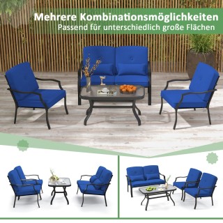 Costway Σετ Βεράντας 4 Τεμαχίων με Ενισχυμένο Μεταλλικό Πλαίσιο και... Costway Σετ Βεράντας 4 Τεμαχίων με Ενισχυμένο Μεταλλικό Πλαίσιο και...