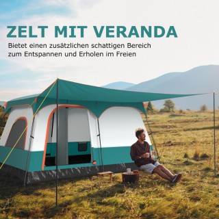 Costway Ευρύχωρη Οικογενειακή Σκηνή Camping με 2 Δωμάτια και Βεράντ... Costway Ευρύχωρη Οικογενειακή Σκηνή Camping με 2 Δωμάτια και Βεράντ...