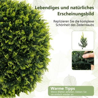 Costway Διακοσμητικές Τεχνητές Σφαίρες Κέδρου από Υψηλής Ποιότητας ...