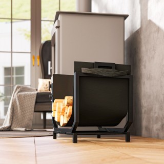 Outsunny Μεταλλική Θήκη Ξύλων με Αποσπώμενη Τσάντα Μεταφοράς από Ύφ...