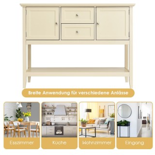 Costway Κονσόλα με 2 συρτάρια και ντουλάπια, τραπέζι μπουφέ, βοηθητ... Costway Κονσόλα με 2 συρτάρια και ντουλάπια, τραπέζι μπουφέ, βοηθητ...