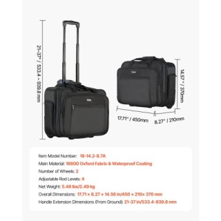 VEVOR Τσάντα Laptop με Ρόδες 17.3 Μαύρη LGSTDNB173INKNMLTV0 VEVOR Τσάντα Laptop με Ρόδες 17.3 Μαύρη LGSTDNB173INKNMLTV0