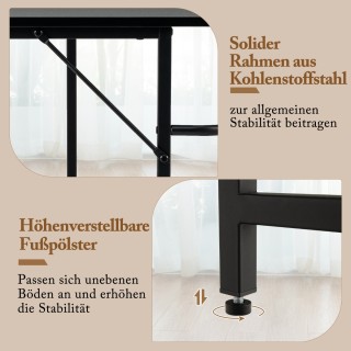 Costway Γραφείο σε σχήμα L για Γραφείο ή Gaming με Μεταλλικό Πλαίσι...