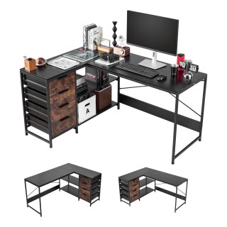 VEVOR Πολυλειτουργικό Γραφείο Υπολογιστή σε Σχήμα L, 1.5μ Αντιστρέψ... VEVOR Πολυλειτουργικό Γραφείο Υπολογιστή σε Σχήμα L, 1.5μ Αντιστρέψ...