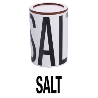 Villa DEste  Κεραμικό βάζο αλατιού 750 ml με καπάκι από μπαμπού Big...