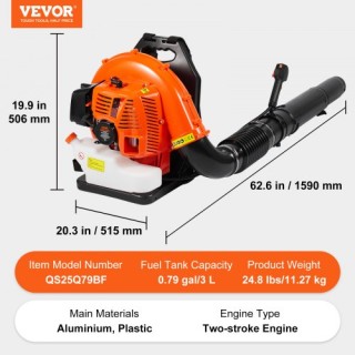 Φυσητήρας Πλάτης VEVOR 79CC 2-Χρονών 930CFM 184MPH BBSRYCYJLFMMOQS... Φυσητήρας Πλάτης VEVOR 79CC 2-Χρονών 930CFM 184MPH BBSRYCYJLFMMOQS...