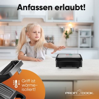 Τοστιέρα με Αντικολλητικές Πλάκες 750W – Inox PC-ST1297-Inox Proficare Τοστιέρα με Αντικολλητικές Πλάκες 750W – Inox PC-ST1297-Inox Proficare