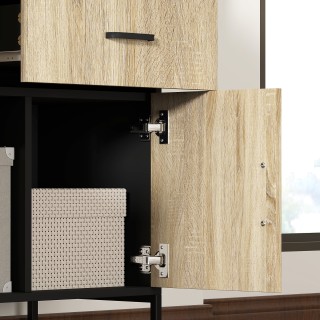 HOMCOM Μοντέρνα Κρεντέντζα με 3 Ντουλάπια και 2 Συρτάρια, από Μορι... HOMCOM Μοντέρνα Κρεντέντζα με 3 Ντουλάπια και 2 Συρτάρια, από Μορι...