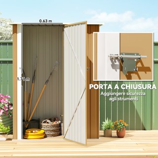 Outsunny Μεταλλική Αποθήκη Εργαλείων με Κεκλιμένη Στέγη και Κλειδού... Outsunny Μεταλλική Αποθήκη Εργαλείων με Κεκλιμένη Στέγη και Κλειδού...