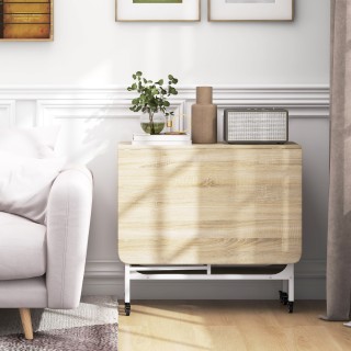 HOMCOM  Πτυσσόμενο Τραπέζι Φαγητού για 6 Άτομα με Ράφι, από Ξύλο κα...