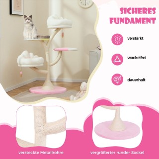 Costway  Πολυεπίπεδος Πύργος Γάτας με Ανθεκτική Κατασκευή και Άνετε...