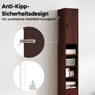 Costway Στενός Ντουλάπι Μπάνιου με 2 Πόρτες & 1 Συρτάρι & Ρυθμιζόμε... Costway Στενός Ντουλάπι Μπάνιου με 2 Πόρτες & 1 Συρτάρι & Ρυθμιζόμε...