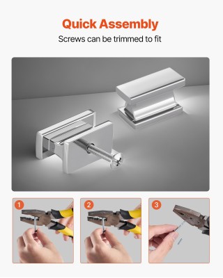 VEVOR Σετ 10 Ορθογώνιων Λαβών Ντουλαπιών Χρωμίου 36mm CJXNZTX10PCSQ...