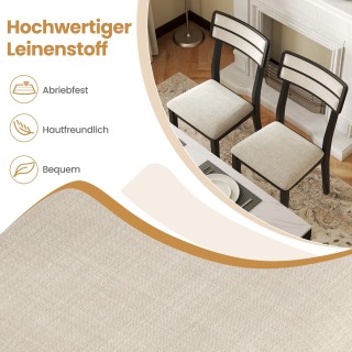 Costway Σετ 2 Μαύρες Καρέκλες Τραπεζαρίας με Μαξιλαράκι και Πόδια α... Costway Σετ 2 Μαύρες Καρέκλες Τραπεζαρίας με Μαξιλαράκι και Πόδια α...