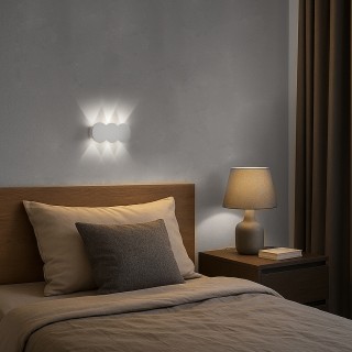 BAKAJI Απλίκα Τοίχου 6 LED Λευκή Λάμπα με Ψυχρό Λευκό Φως 15x8x3cm ... BAKAJI Απλίκα Τοίχου 6 LED Λευκή Λάμπα με Ψυχρό Λευκό Φως 15x8x3cm ...