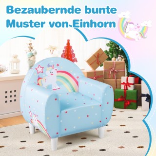 Costway  Παιδικός καναπές με πλάτη & μπράτσα Επενδεδυμένη πολυθρόνα...