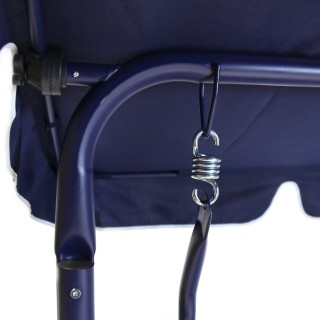 BAKAJI Κούνια Κήπου 3 Θέσεων Εξωτερικού Χώρου Ατσάλι + Σκίαστρο ΜΠΛ... BAKAJI Κούνια Κήπου 3 Θέσεων Εξωτερικού Χώρου Ατσάλι + Σκίαστρο ΜΠΛ...