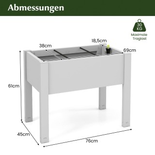 Costway Αυτοποτιζόμενο Υπερυψωμένο Κήπος 53L με Ένδειξη Στάθμης Νε... Costway Αυτοποτιζόμενο Υπερυψωμένο Κήπος 53L με Ένδειξη Στάθμης Νε...