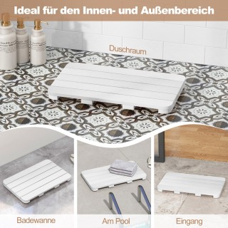 Costway χαλάκι τουαλέτας 60 x 48 cm από Hips με σχέδιο ξύλου, χαλάκ...