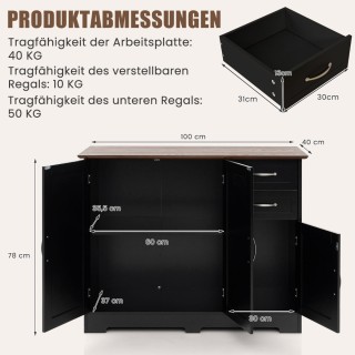 Costway Πλαϊνή Ντουλάπα με Πάγκο & Πόρτες & Συρτάρια & Ρυθμιζόμενα ... Costway Πλαϊνή Ντουλάπα με Πάγκο & Πόρτες & Συρτάρια & Ρυθμιζόμενα ...