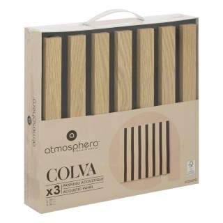 Atmosphera Σετ 3 Κομψών Διακοσμητικών Πάνελ Colva με Μαύρο Φόντο 30...