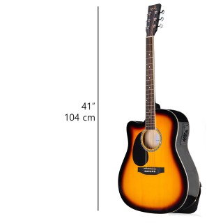 BAKAJI Ηλεκτροακουστική Κιθάρα 41 Sunburst με Ενισχυτή, Χορδές, Πέν... BAKAJI Ηλεκτροακουστική Κιθάρα 41 Sunburst με Ενισχυτή, Χορδές, Πέν...