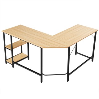 Costway  Γραφείο σε σχήμα L για Gaming και Γραφή - Μεταλλική Κατασκ...