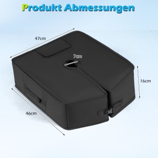 Costway Βάση Ομπρέλας Κήπου 40 kg, Γεμιζόμενη με Άμμο, Φορητή, Μαύρ...