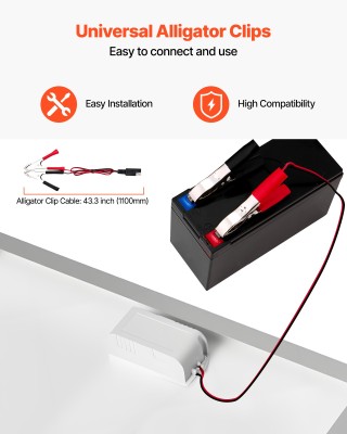 VEVOR Ηλιακός Φορτιστής 20W 12V με MPPT, Αδιάβροχος IP65 για Οχήματ...