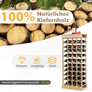 Επιδαπέδια Κάβα Ποτών Ξύλινη για 40 Μπουκάλια  46,5 x 27,5 x 113 cm...