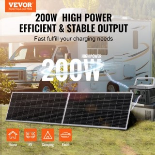 Σετ Ηλιακών Πάνελ VEVOR 200W με Ρυθμιστή Φόρτισης  GDSDJTYNBDJGBIR76V9
